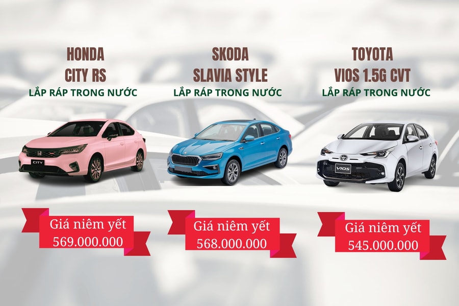 Cùng tầm giá, Skoda Slavia có gì cạnh tranh Toyota Vios và Honda City?