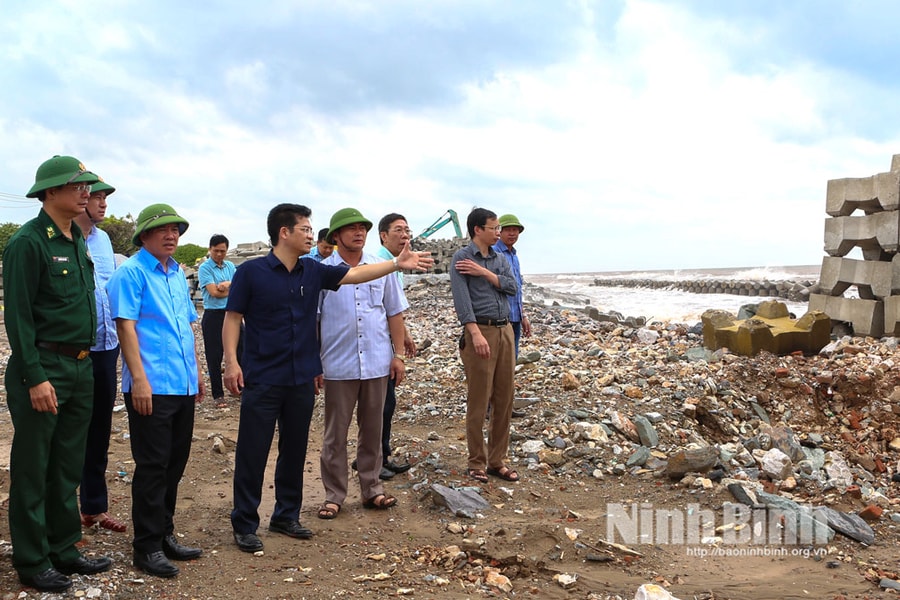 Ninh Bình: Kiểm tra công tác chuẩn bị ứng phó với bão số 10