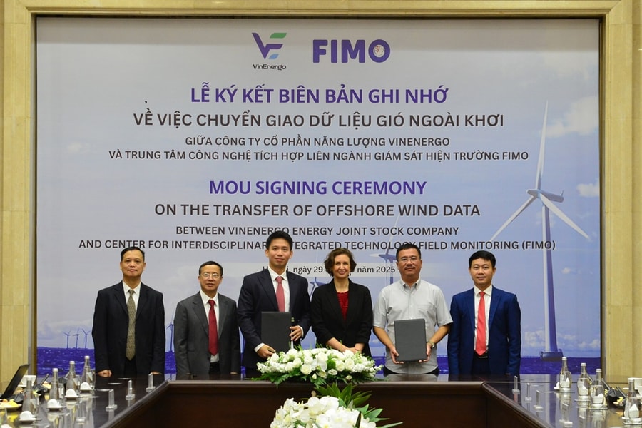 VinEnergo và Fimo ký kết hợp tác chuyển giao dữ liệu đo gió đầu tiên ở Việt Nam