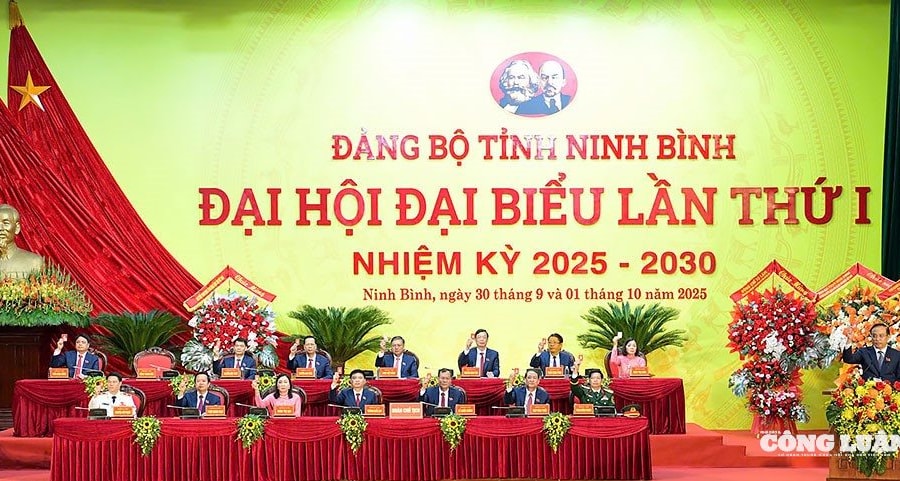 Đại hội đại biểu Đảng bộ tỉnh Ninh Bình lần thứ I, nhiệm kỳ 2025 - 2030 thành công tốt đẹp