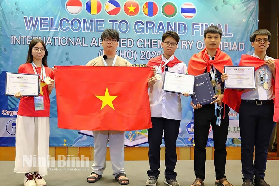 Ninh Bình có học sinh đoạt Huy chương Vàng tại Olympic Hóa học ứng dụng quốc tế 2025