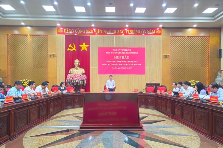 Họp báo thông tin kết quả Đại hội đại biểu Đảng bộ tỉnh Ninh Bình lần thứ I, nhiệm kỳ 2025 - 2030