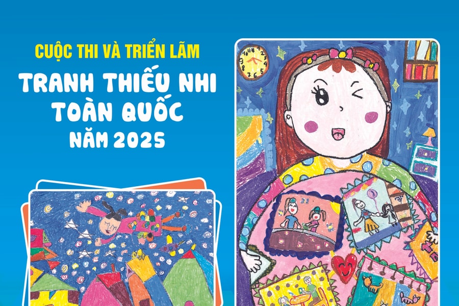 359 tác phẩm được trưng bày tại Triển lãm Tranh thiếu nhi toàn quốc