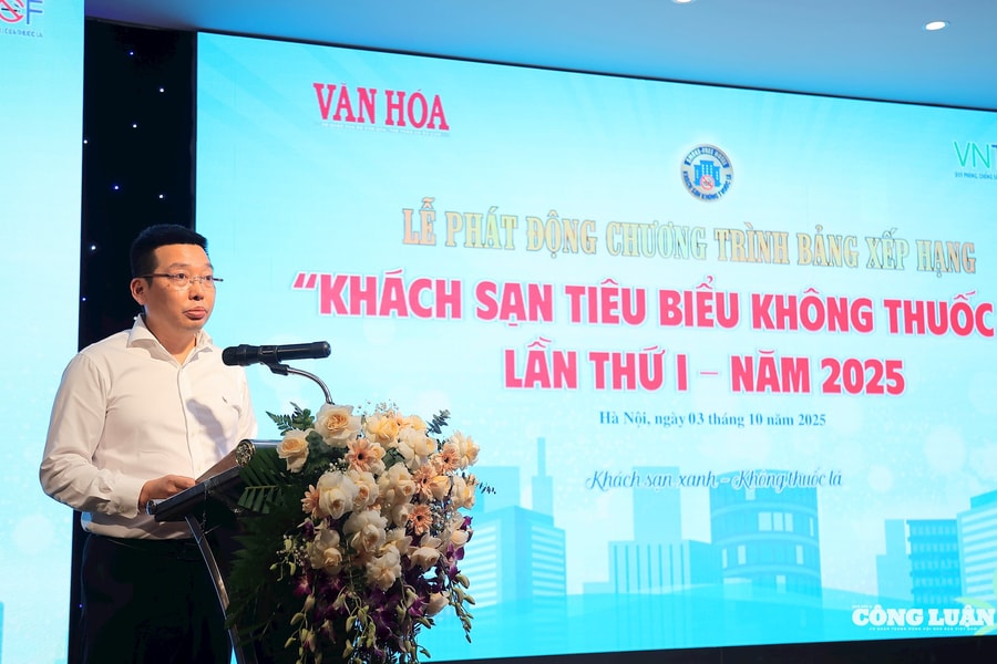 Phát động Chương trình Bảng xếp hạng 'Khách sạn tiêu biểu không thuốc lá' 2025