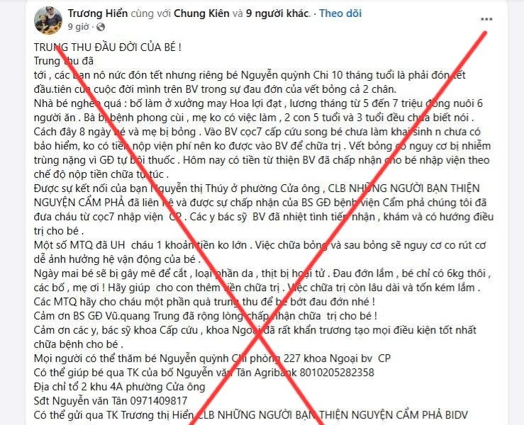 Thực hư thông tin 'từ chối tiếp nhận bệnh nhi vì không có giấy tờ và tiền viện phí'?