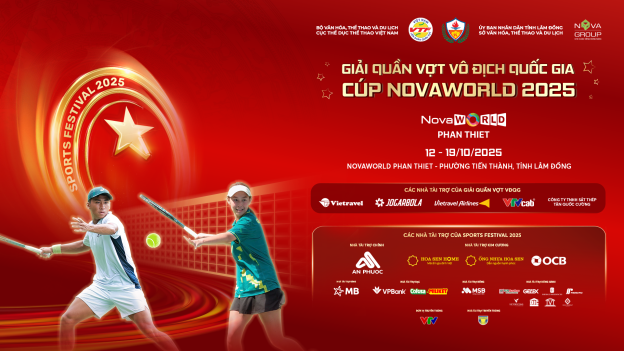 Giải Quần vợt Vô địch Quốc gia - Cúp NovaWorld 2025 mở màn Sports Festival giai đoạn 2