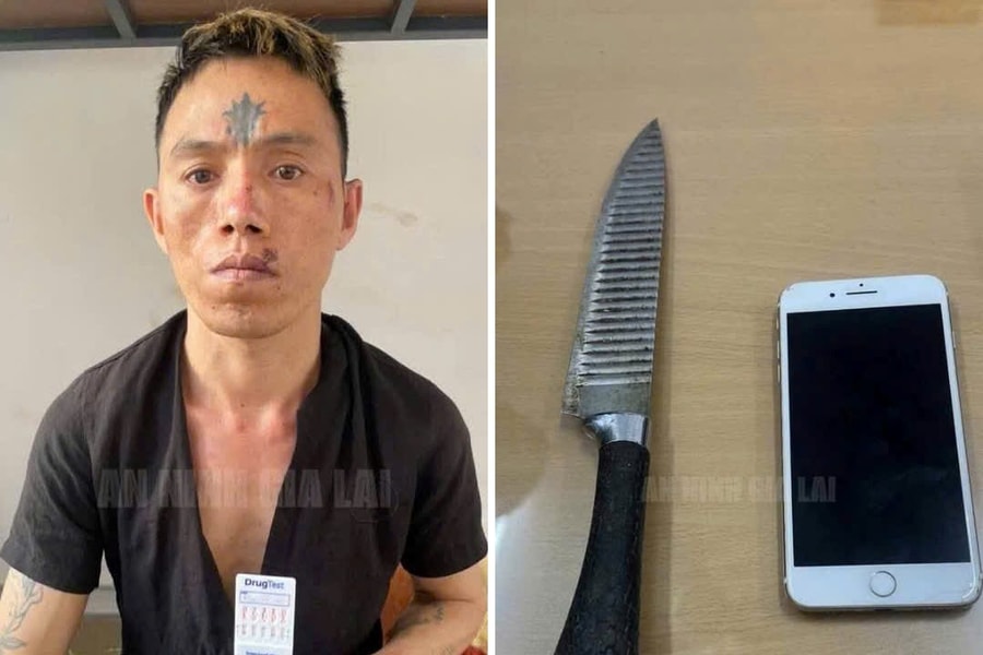 Bắt đối tượng dùng dao đe dọa, khống chế cướp điện thoại của người phụ nữ trong đêm