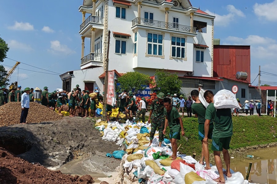 Bắc Ninh: Kịp thời xử lý nhiều sự cố tràn đê do bão số 11
