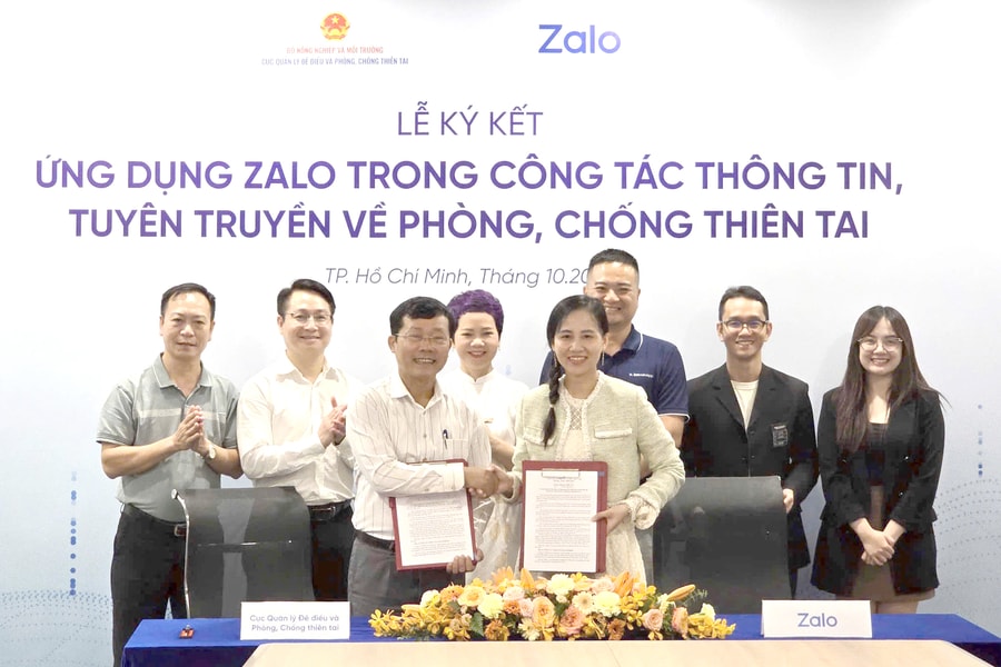 Ứng dụng công nghệ số trong phòng chống thiên tai: Cục Quản lý đê điều bắt tay cùng Zalo