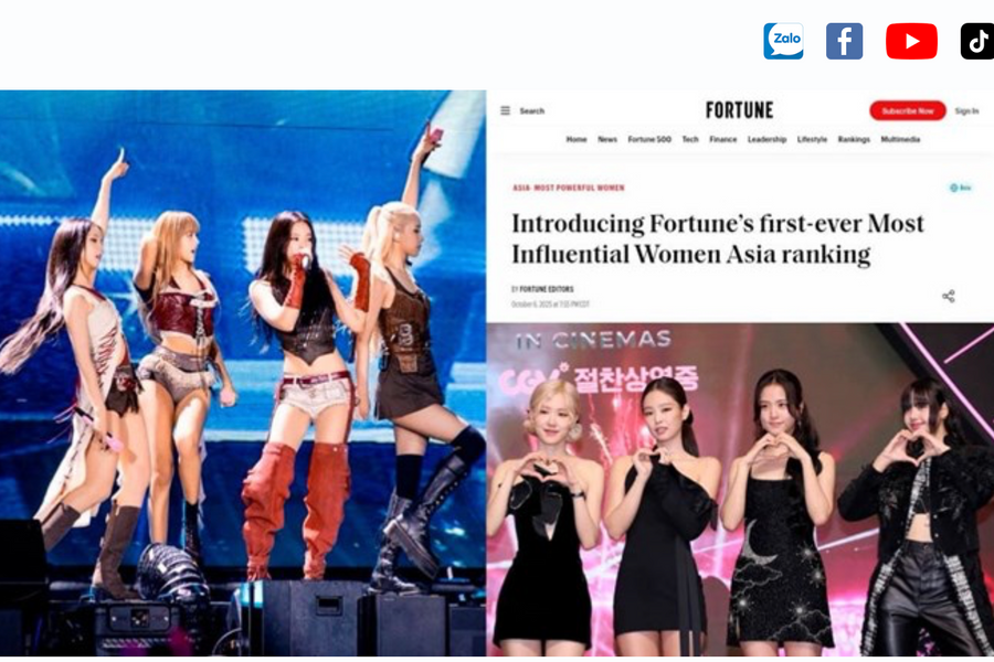 Tạp chí Fortune vinh danh Blackpink là nhóm nữ ảnh hưởng nhất châu Á
