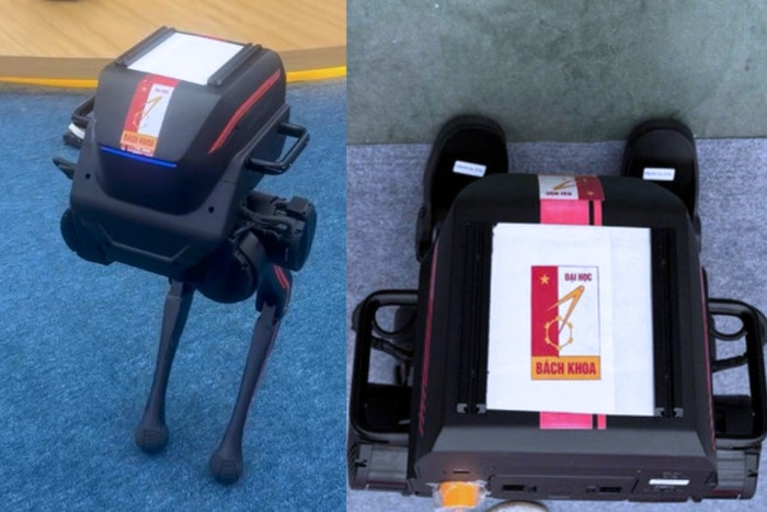 Đại học Bách khoa Hà Nội thừa nhận sơ suất khi dán logo chồng lên logo robot trưng bày