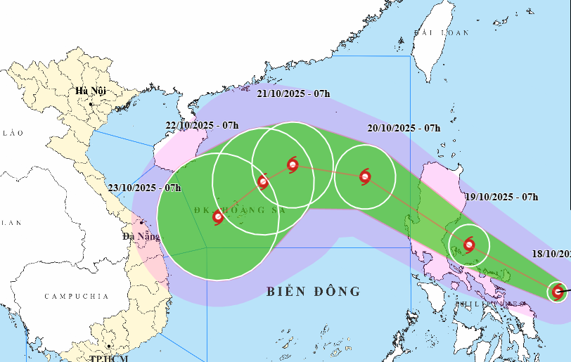 Bão Fengshen hình thành, hướng vào Biển Đông và có khả năng mạnh thêm