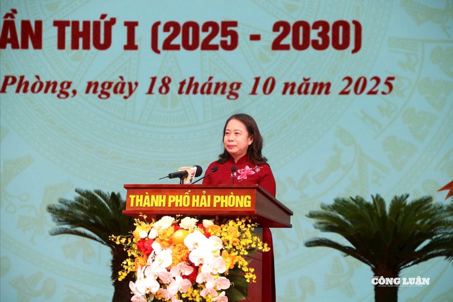 Phó Chủ tịch nước Võ Thị Ánh Xuân dự Đại hội Thi đua yêu nước TP Hải Phòng lần thứ I