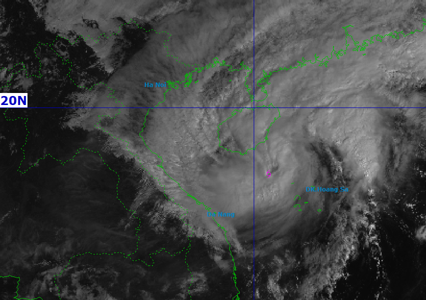 Trong 24 giờ tới, bão số 12 sẽ tiến vào vùng biển từ Huế đến Quảng Ngãi