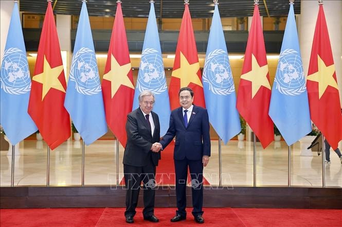 Chủ tịch Quốc hội Trần Thanh Mẫn tiếp Tổng Thư ký Liên hợp quốc