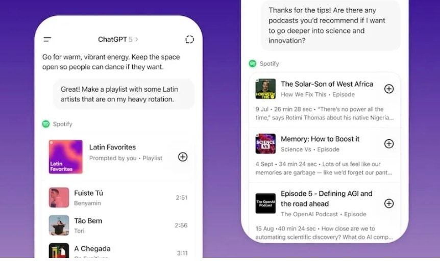 Cách tích hợp và sử dụng các ứng dụng như Spotify, Canva trong ChatGPT