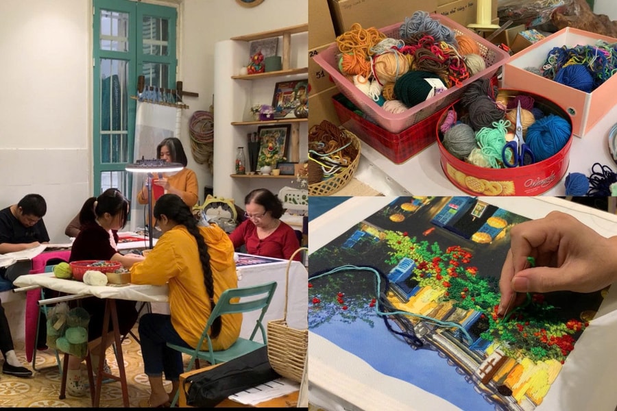 Tranh len: Không gian nghệ thuật sáng tạo và giá trị sẻ chia