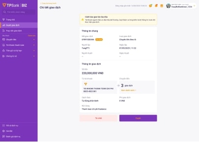 TPBank tiên phong triển khai hệ thống cảnh báo rủi ro lừa đảo trên tất các các kênh giao dịch