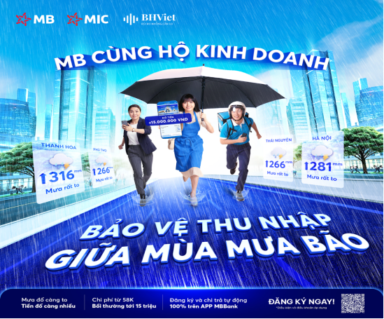 Nhẹ gánh âu lo nhờ có MB bảo vệ nguồn thu nhập mùa bão