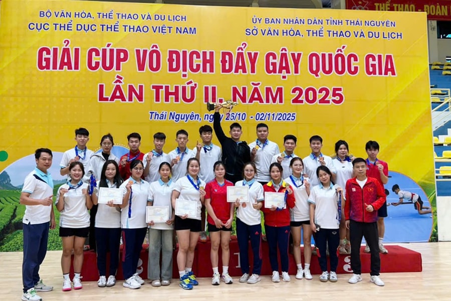 Đoàn Bắc Ninh giành 17 huy chương tại giải Đẩy gậy toàn quốc 2025, đứng vị trí thứ hai toàn đoàn