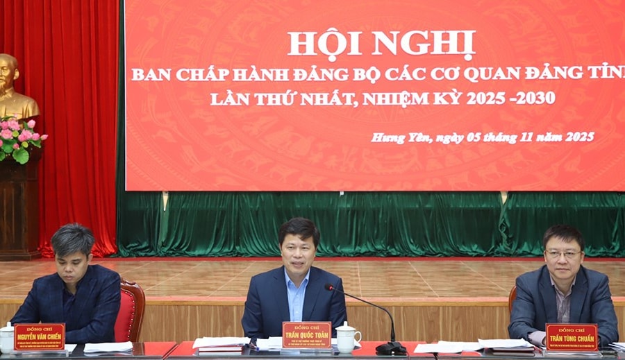 Chỉ định ông Trần Quốc Toản giữ chức Bí thư Đảng ủy các cơ quan Đảng tỉnh Hưng Yên, nhiệm kỳ 2025 - 2030