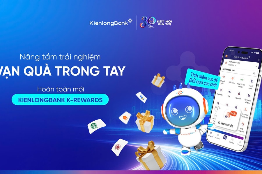 KienlongBank ra mắt K-Rewards: Dấu ấn 30 năm gắn kết và tri ân khách hàng
