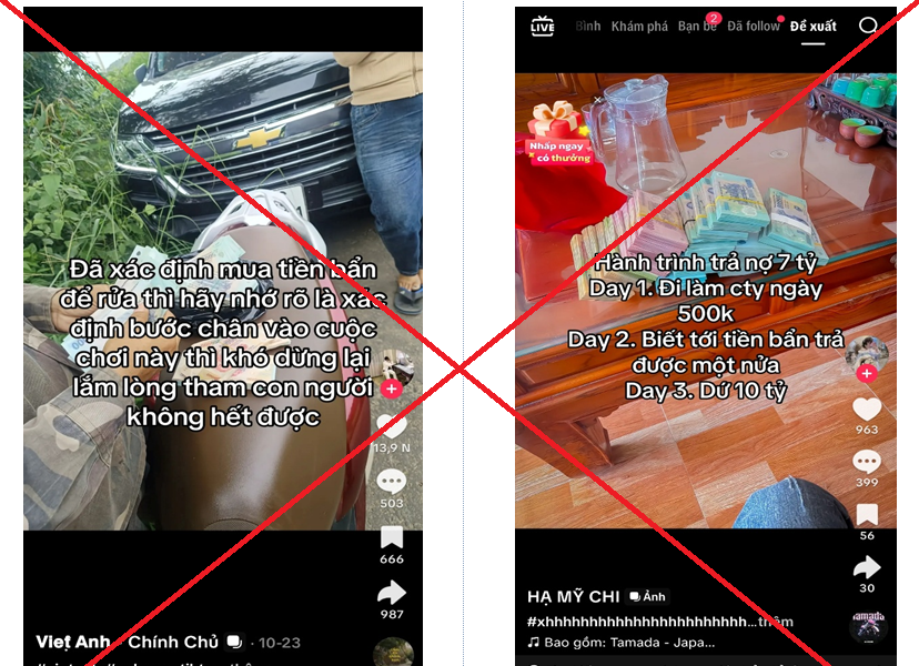 Xuất hiện chiêu trò 'mua tiền bẩn để rửa' – bẫy lừa đảo mới trên TikTok