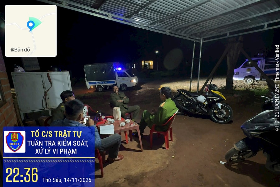 Triển khai các chốt an ninh bảo vệ thu hoạch cà phê tại xã Ea Khăl