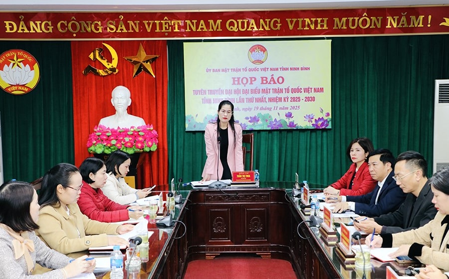 Ninh Bình: Họp báo tuyên truyền Đại hội đại biểu MTTQ Việt Nam tỉnh lần thứ I, nhiệm kỳ 2025 - 2030